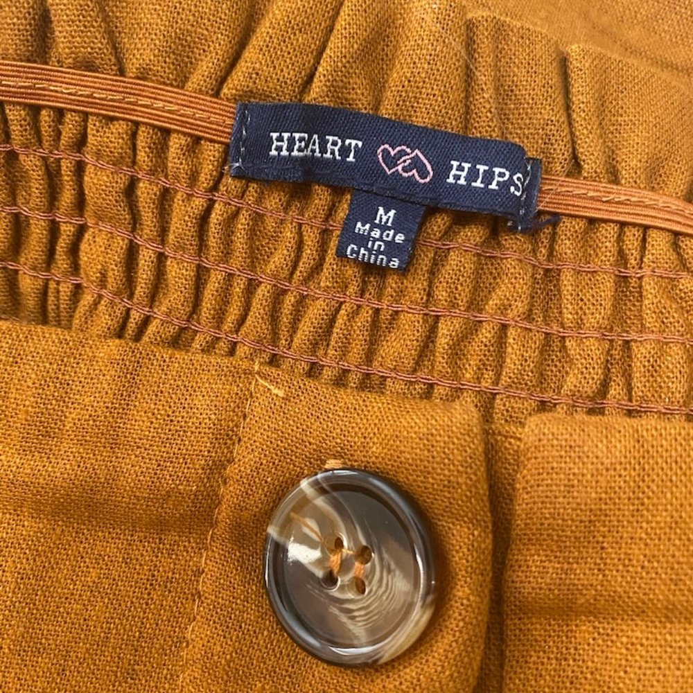 Rust High Rise Button Shorts! - Picture 5 of 6